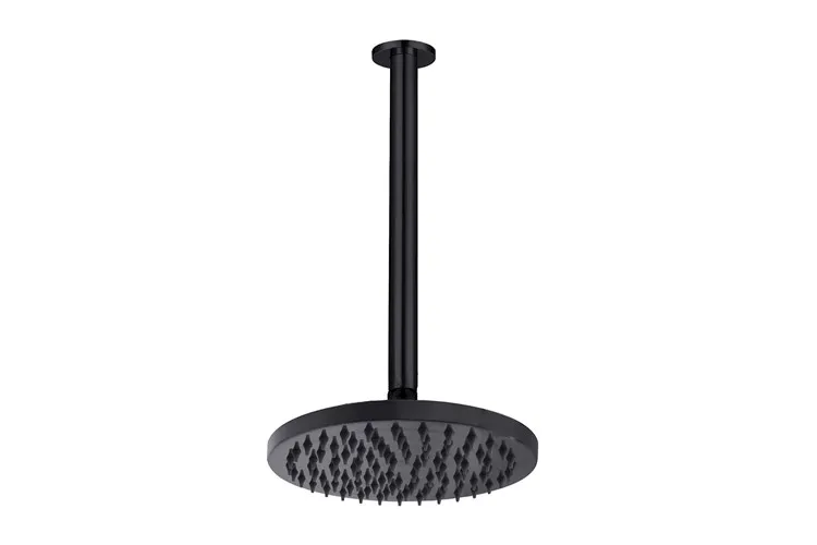 Bloom Shower Rose & Dropper Matte Black