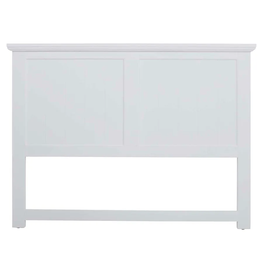 Hamptons King Bedhead in White by OzDesignFurniture - Style Sourcebook