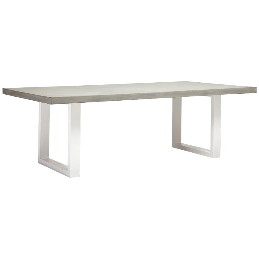 Apollo Polished Concrete Dining Table White by James Lane - Style ...