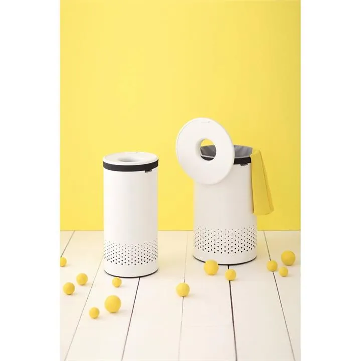 Brabantia Laundry Bin, 60 Litre, White by Brabantia Style Sourcebook