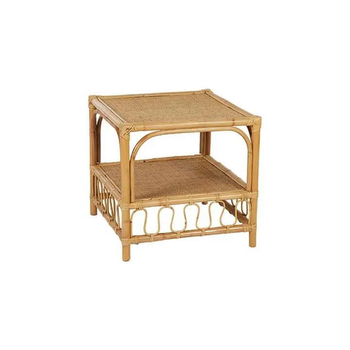 Saul Rattan Square Side Table by Coast To Coast Home - Style Sourcebook