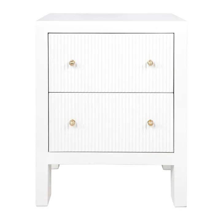 Ariana Bedside Table, Small, White by Cozy Lighting & Living Style