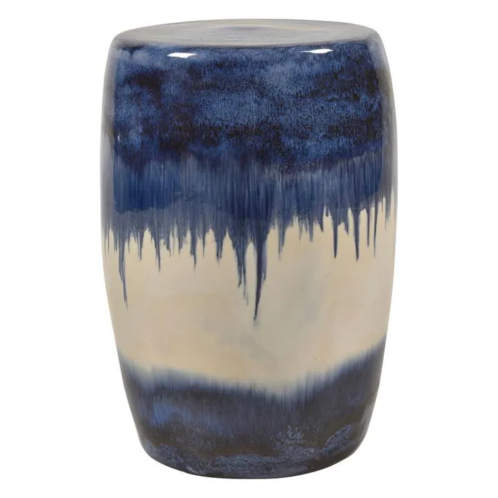 Mediterranean Ceramic Drum Stool by Casa Uno Style Sourcebook