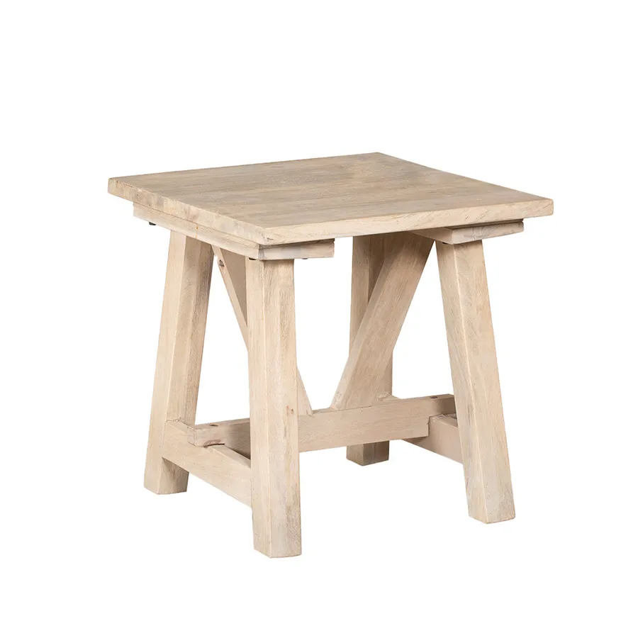 Hamptons Side Table White Wash by James Lane Style Sourcebook