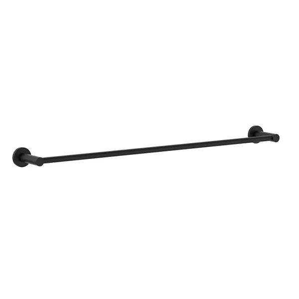 Clark Round Single Towel Rail Matte Black by Clark - Style Sourcebook