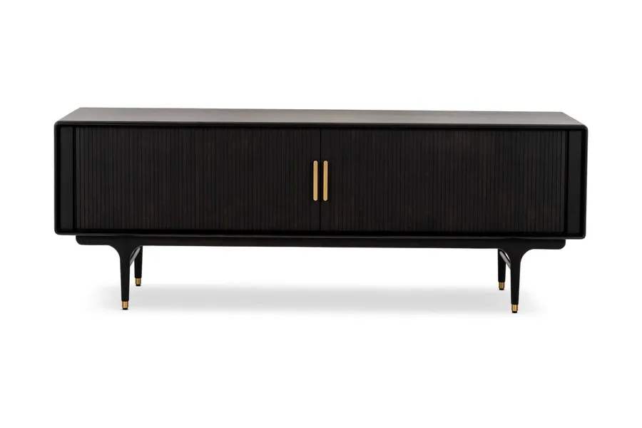 Manhattan Mid Century TV Unit, Black American Wood, by Lounge Lovers by