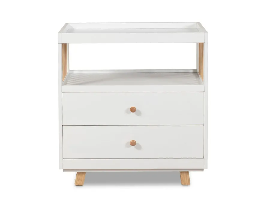 Aspen Change Table with Drawers White/Natural by Mocka Style Sourcebook