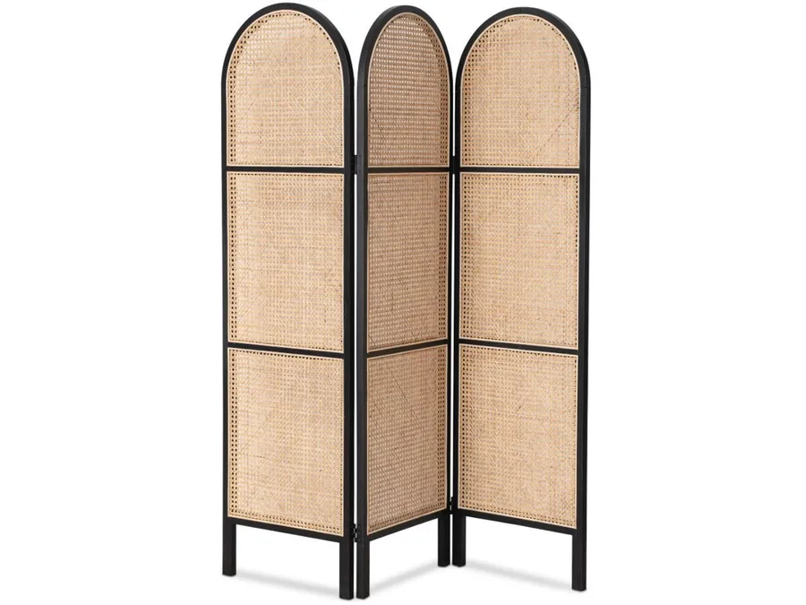 Southport Rattan Screen Divider Black by Mocka Style Sourcebook