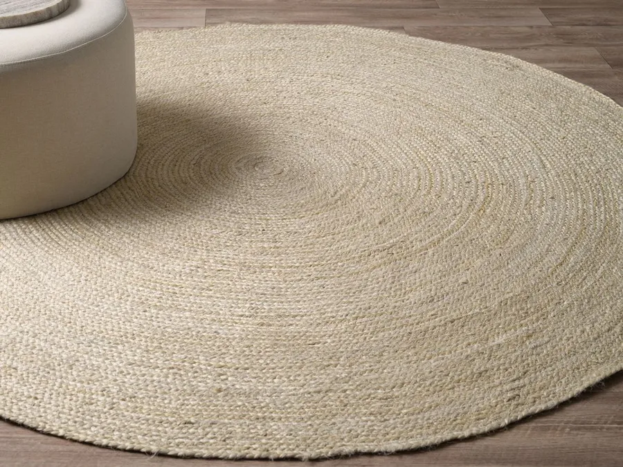 Round White Jute Rug Large by Mocka Style Sourcebook