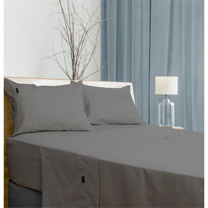 Ardor 700TC Cotton Rich Antibacterial Bed Sheet Set, Queen, Charcoal by