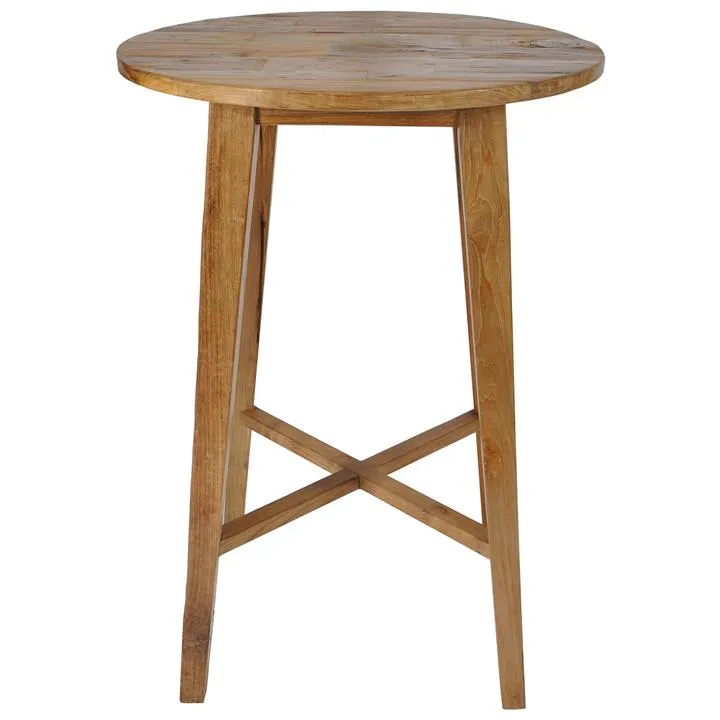 Tropica Woody Commercial Grade Reclaimed Teak Timber Round Bar Table