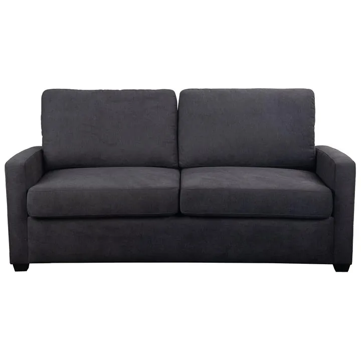 Zac Fabric Pull Out Sofa Bed, 2 Seater / Double, Graphite by Dodicci