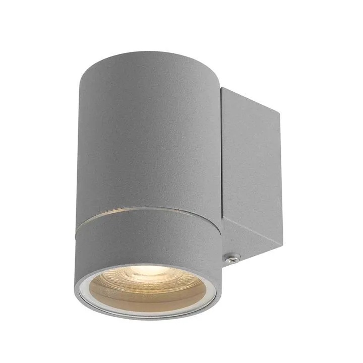 Kman IP54 Metal Outdoor Wall Light, Silver by Telbix Style Sourcebook