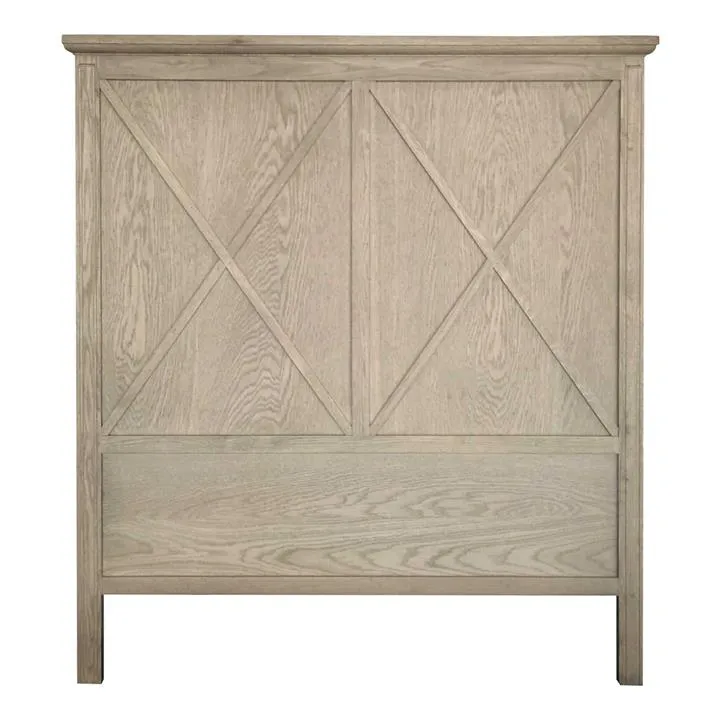 Aston Oak Timber Bed Headboard, King Single, Weathered Oak by Manoir