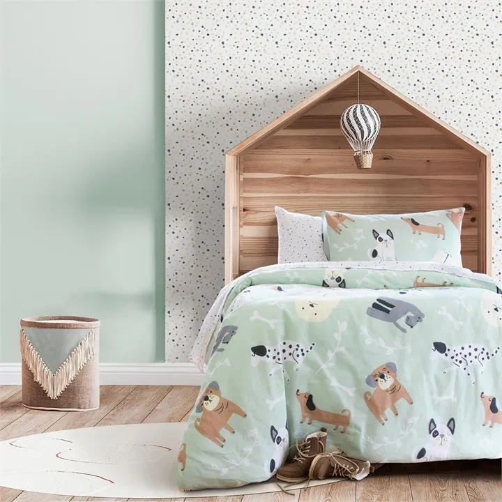 Jelly Bean Kids Hounds Cotton Flannelette Quilt Cover Set, Single by