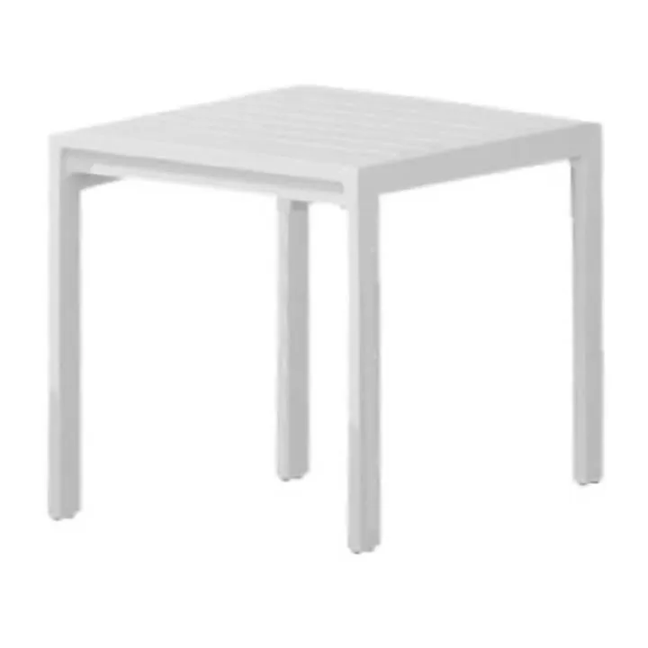 Indosoul Florida Metal Outdoor Side Table, White by Indosoul Style