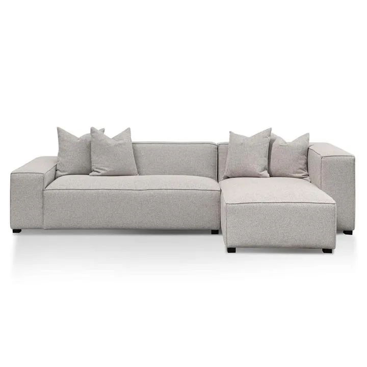 Ellis Fabric Modular Corner Sofa, 2 Seater with RHF Chaise, Sterling