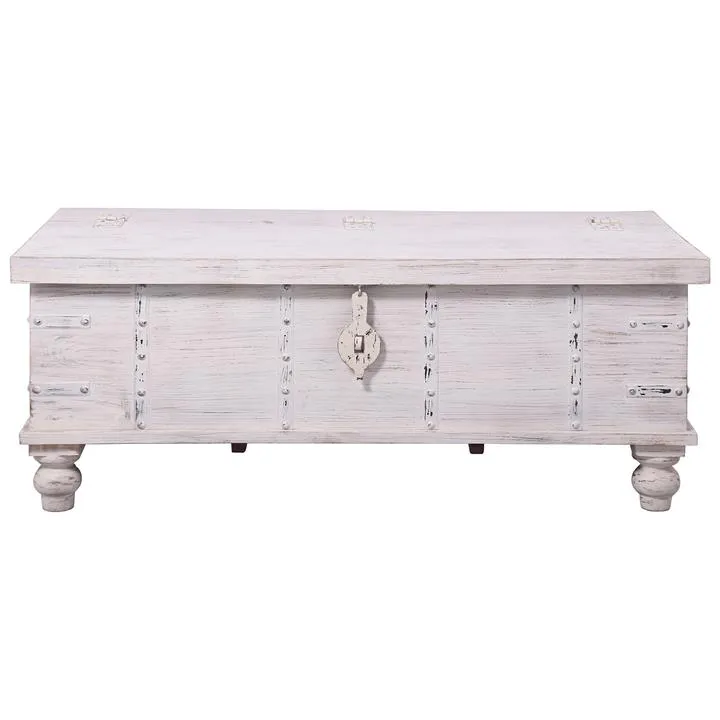 Risku Mango Wood Storage Trunk Coffee Table, 120cm by Dodicci Style