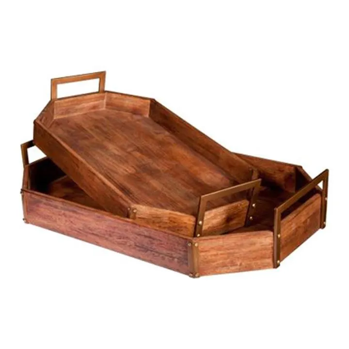 Luxe 2 Piece Timber Serving Tray Set by Superb Lifestyles - Style ...