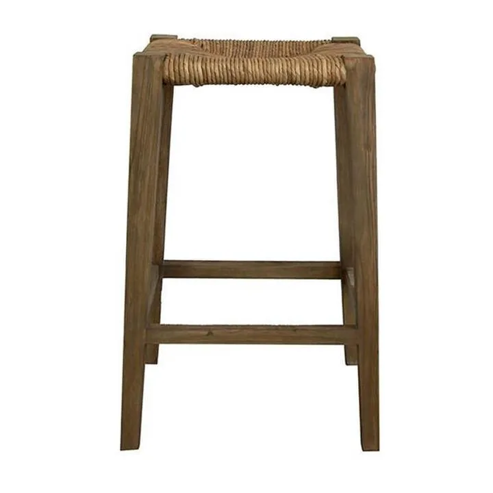 Java Timber & Seagrass Counter / Bar Stool by French Country Collection