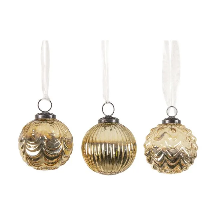 Huggins 6 Piece Assorted Glass Bauble Set by Casa Bella - Style Sourcebook