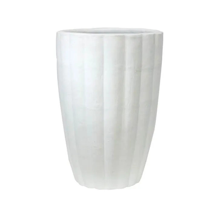 Verona Terracotta Planter, Large, White by Cozy Lighting & Living