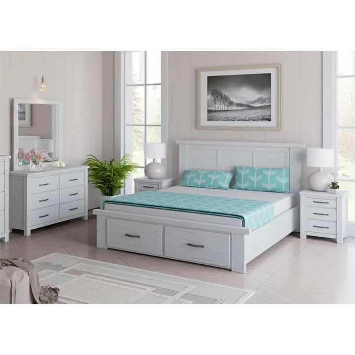 Lakeland 5 Piece Mountain Ash Timber Bedroom Suite with Dresser