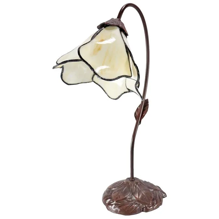 Lily Of The Valley Tiffany Style Stained Glass Flower Table Lamp Single Shade Beige By Gg Bros