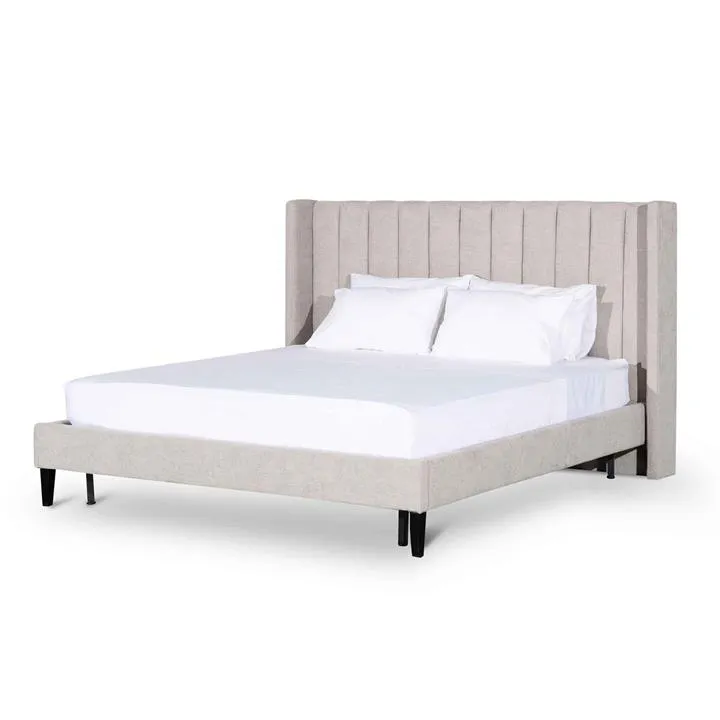 Hillsdale King Bed Frame Oyster Beige by Interior Secrets AfterPay
