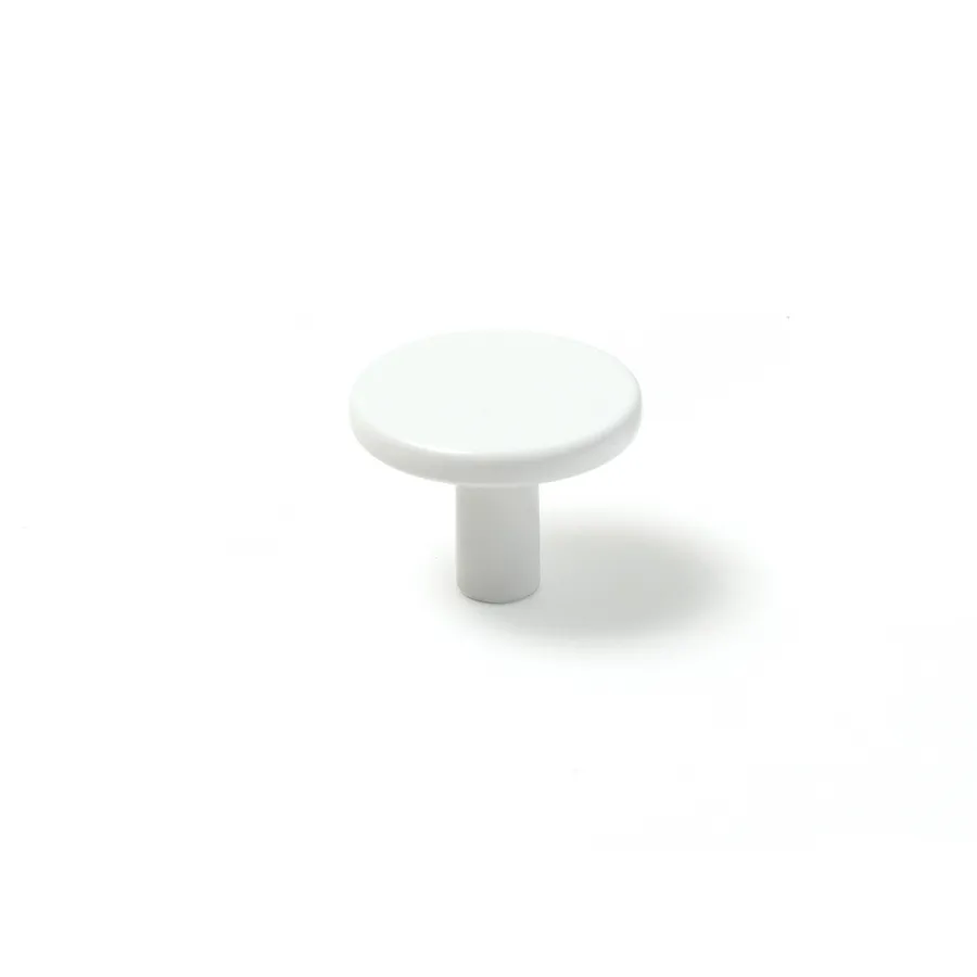 Momo Vena Knob 35mm in Matt White by Momo Handles - Style Sourcebook