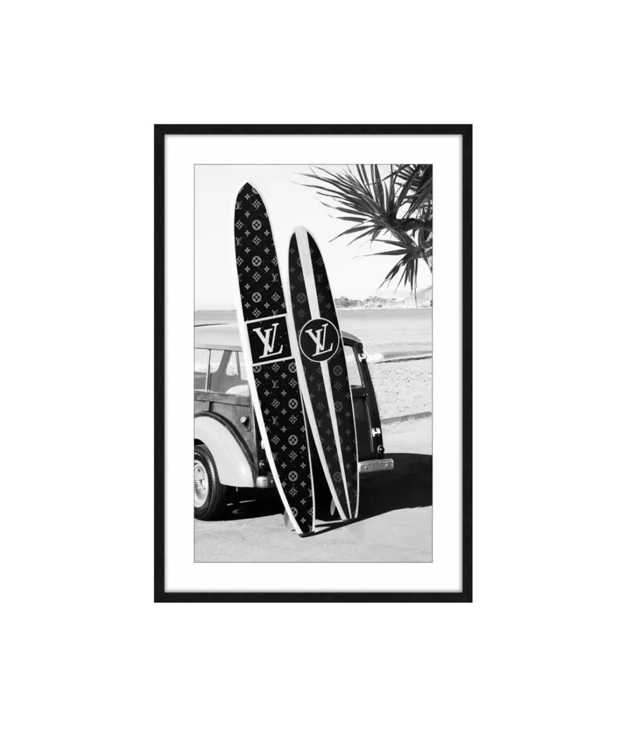Luxury Surfboard A Framed Wall Art 120cm x 80cm by Luxe Mirrors Style Sourcebook