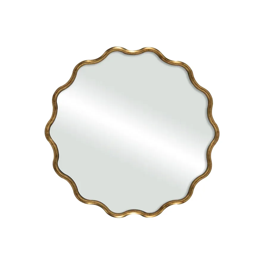Amelia Round Gold Wall Mirror 100cm by Luxe Mirrors Style Sourcebook