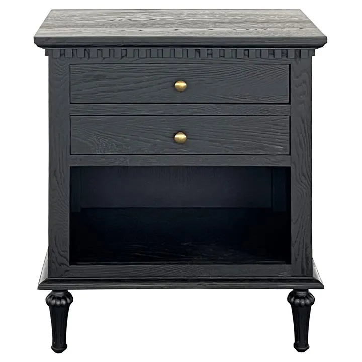 Maison Oak Timber Side Table, Black Oak by Manoir Chene Style Sourcebook