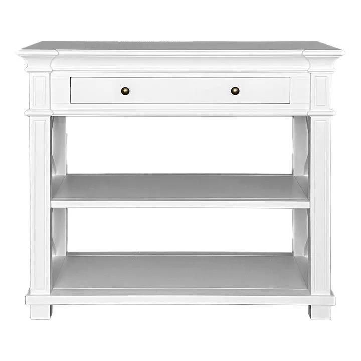 Heston Birch Timber Console Table, 90cm, Matt White by Manoir Chene ...