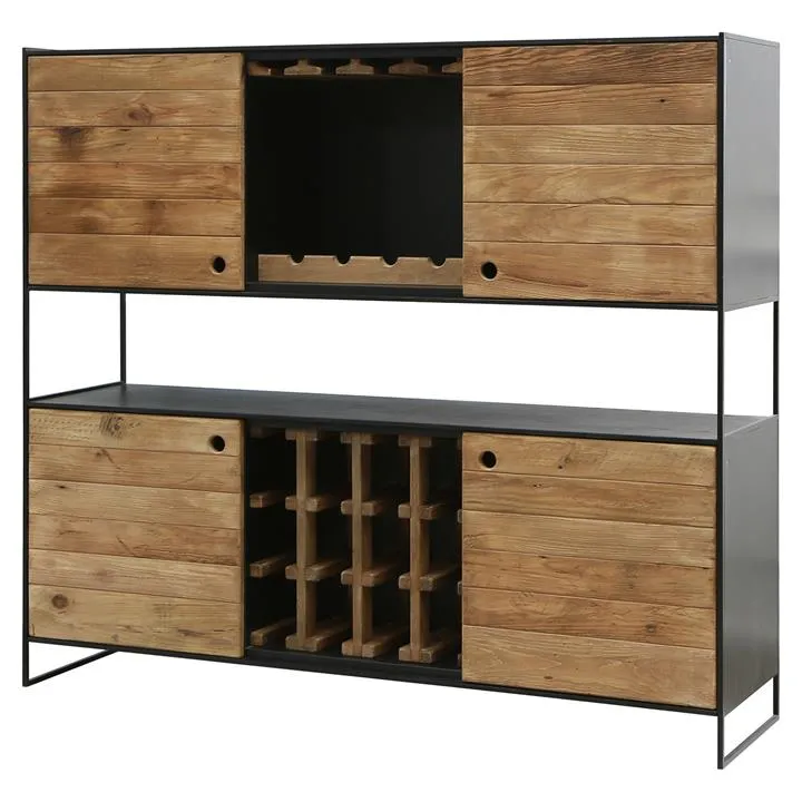 Dultic Recycled Pine Timber & Iron Bar by Winsun Furniture