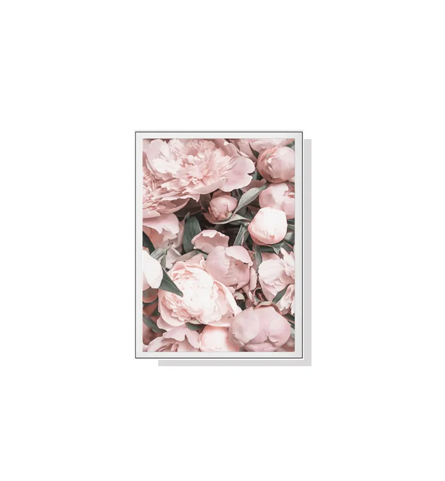 Pink Peonies Wall Art Canvas 4 sizes available 70cm x 50cm by Luxe Mirrors Style Sourcebook