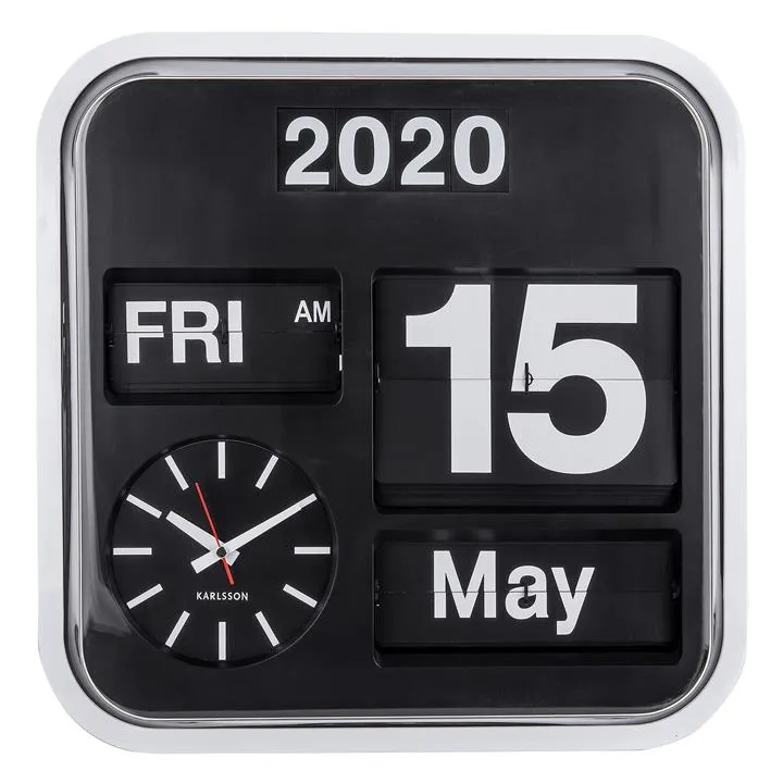 Karlsson Big Flip Calendar Wall Clock by Karlsson Style Sourcebook