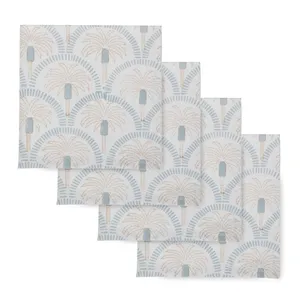 Set of 4 Inaya Palm Cotton Block Napkins 40x40cm by Coast to Coast, a Napkins for sale on Style Sourcebook